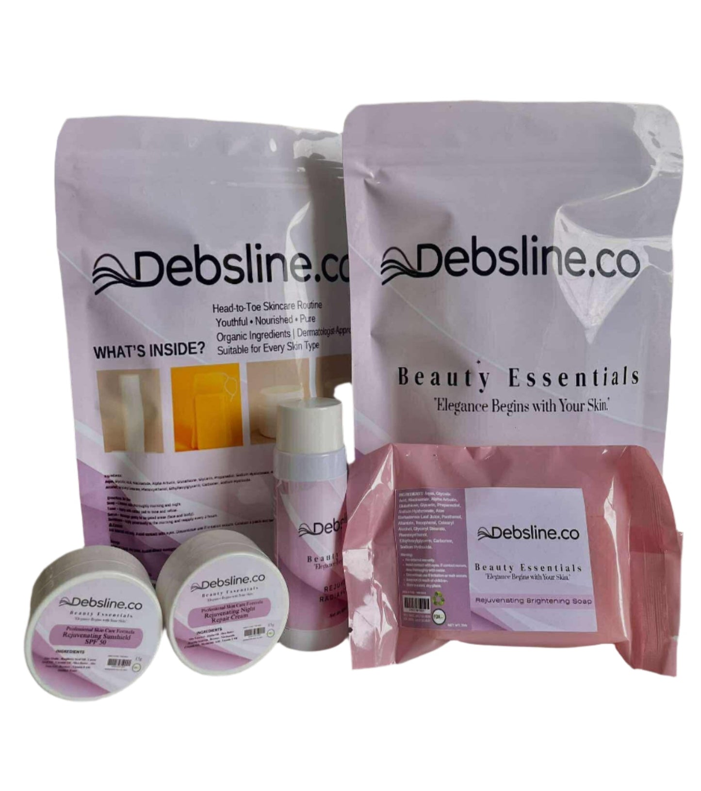 Debsline.co Beauty Essentials Rejuvenating Skincare Set 4n1
