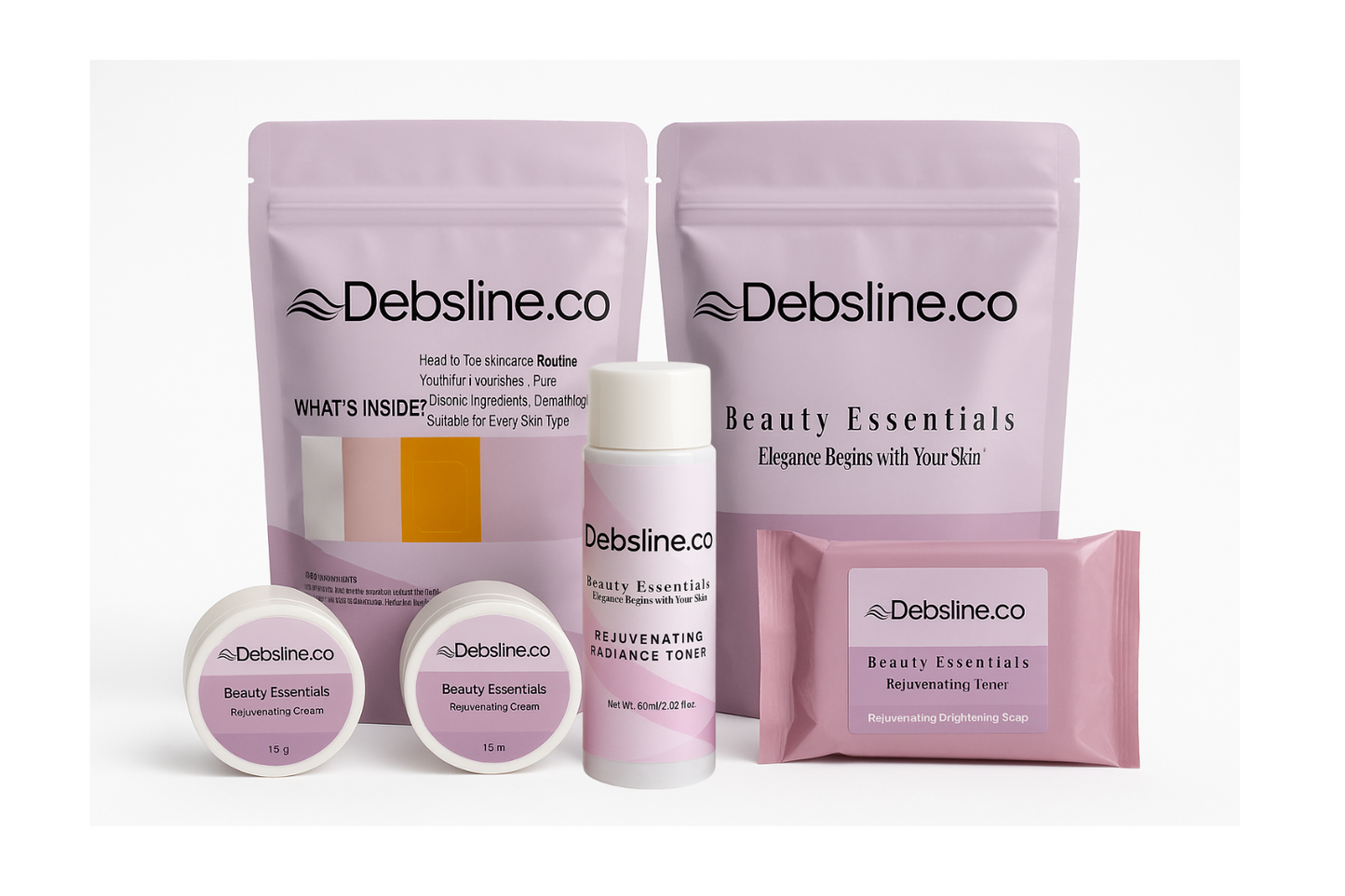 Debsline.co Beauty Essentials Rejuvenating Skincare Set 4n1