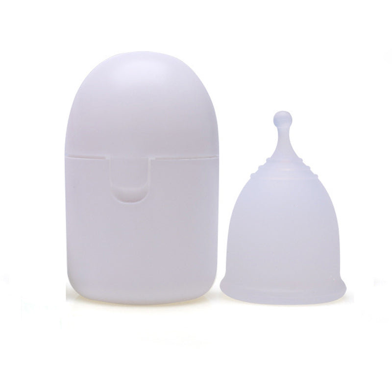 Two white silicone cups on a white background