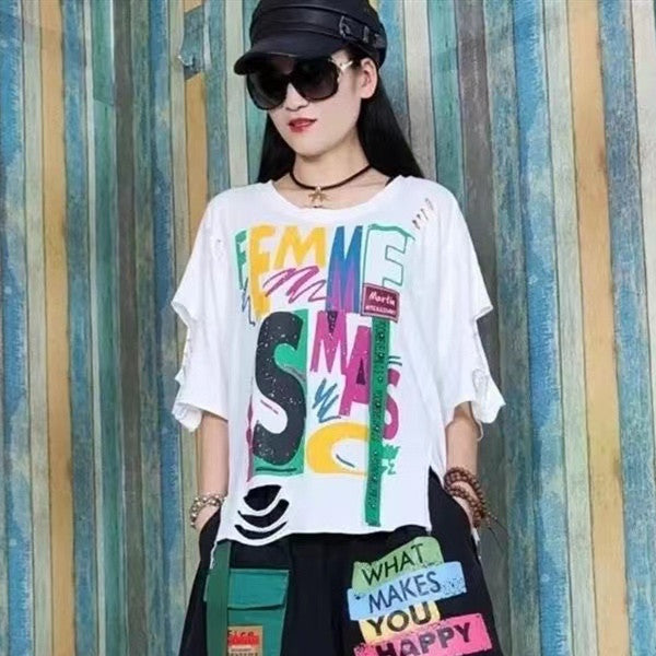 Women's Printed Casual Sport Suit Top and Shorts Set