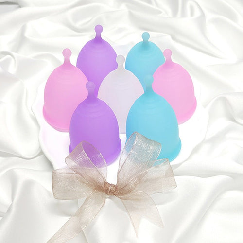 Ball - shaped handle silicone menstrual cup - Debslineph
