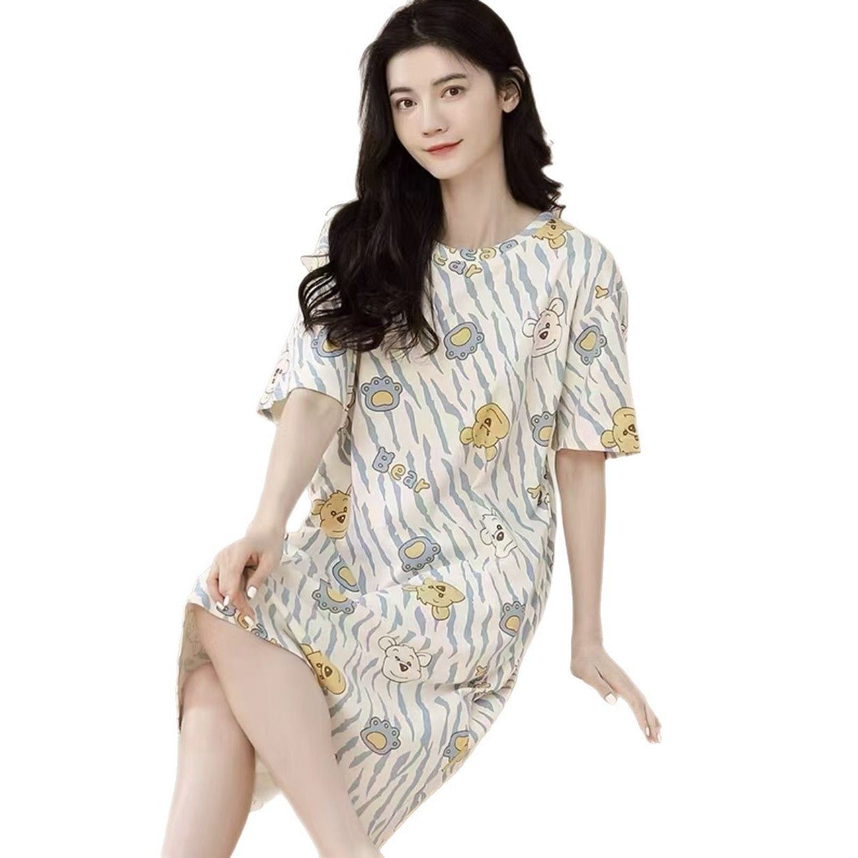 Summer women's casual sleeping dress - Debslineph