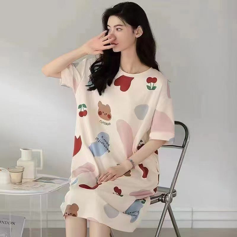 Summer women's casual sleeping dress - Debslineph