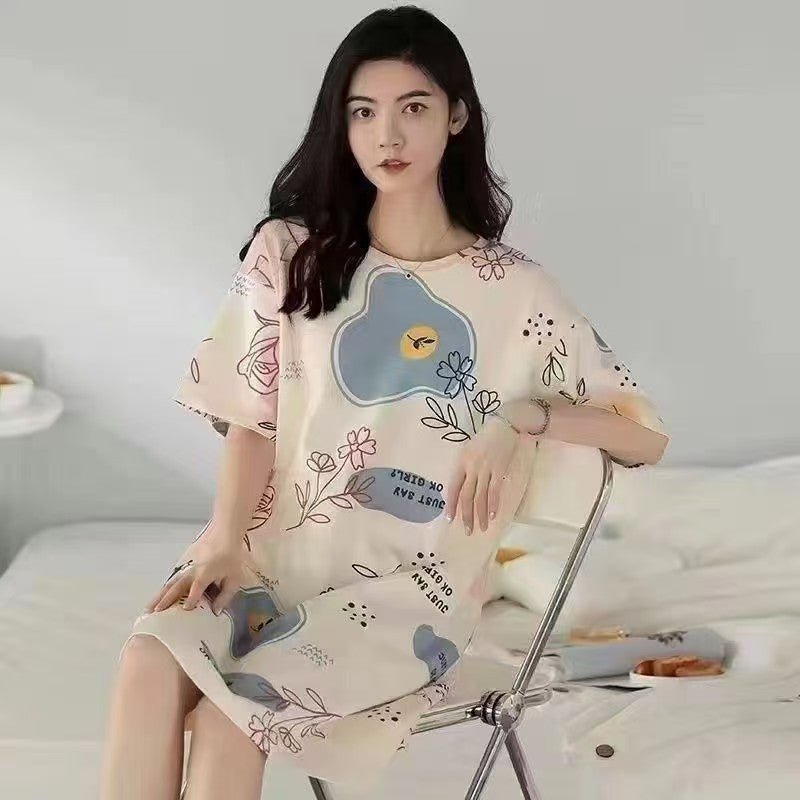 Summer women's casual sleeping dress - Debslineph