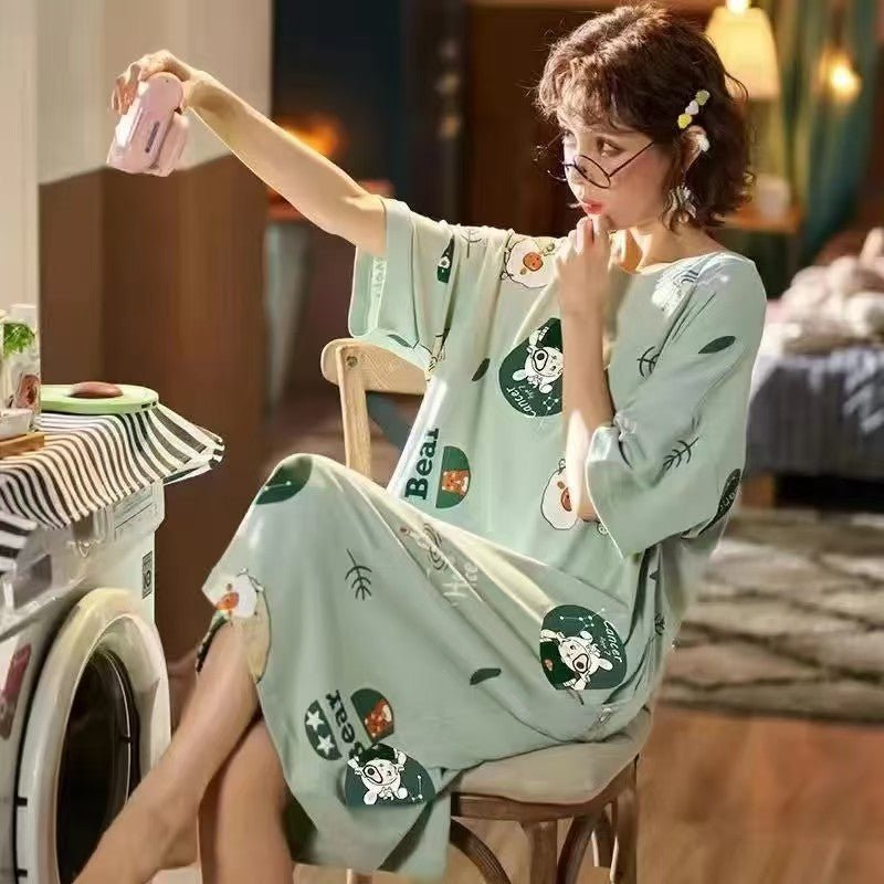 Summer women's casual sleeping dress - Debslineph