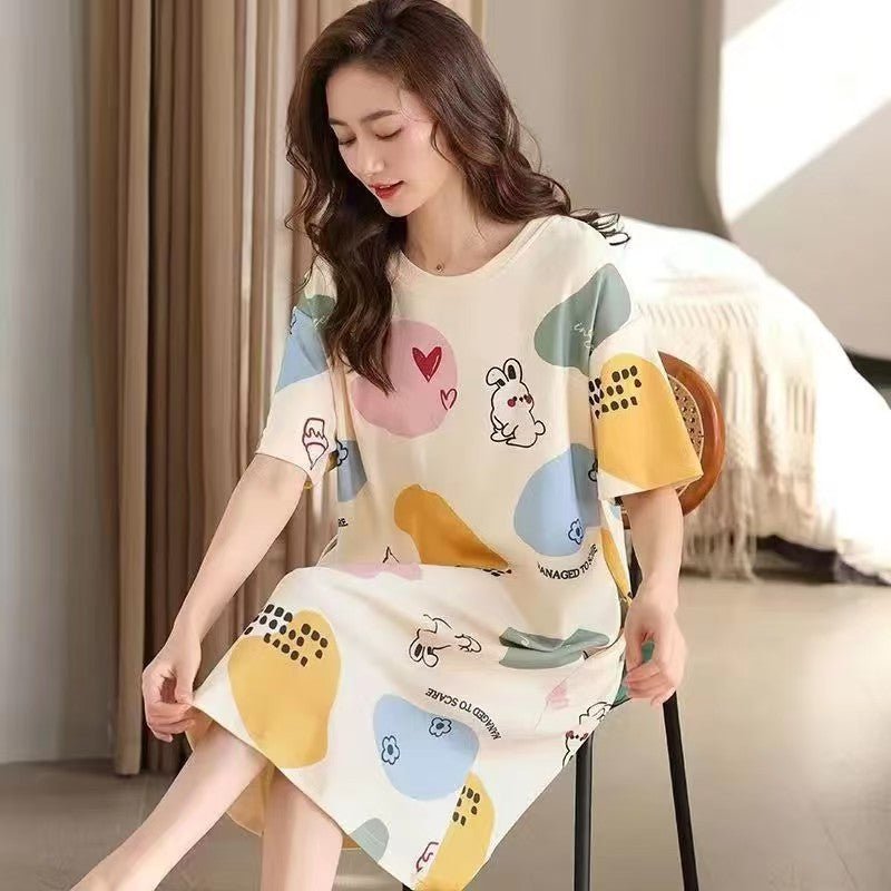 Summer women's casual sleeping dress - Debslineph